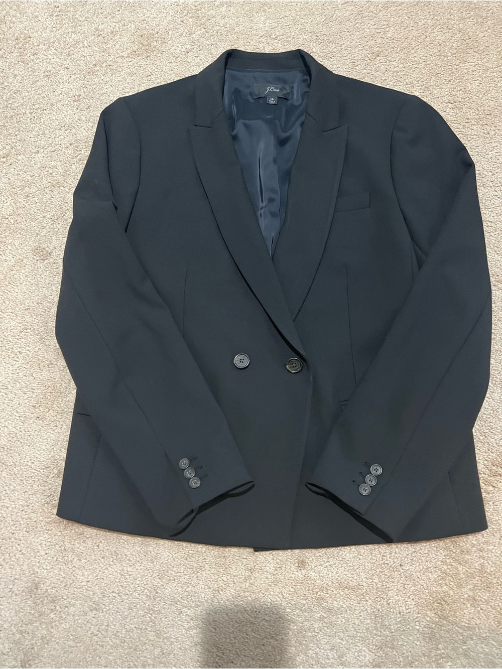 J. Crew Black Double-Breasted Blazer